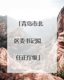 青岛市北区委书记拟任正厅级