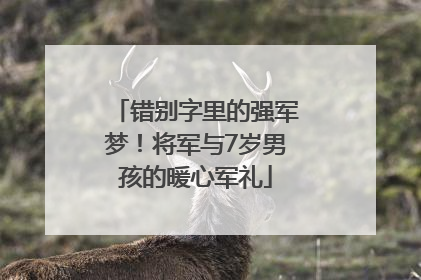 错别字里的强军梦！将军与7岁男孩的暖心军礼