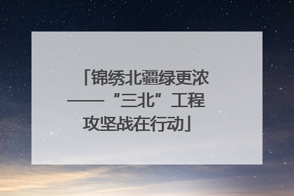 锦绣北疆绿更浓——“三北”工程攻坚战在行动