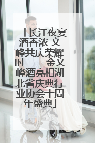 长江夜宴酒香浓 文峰共庆荣耀时——金文峰酒亮相湖北省庆典行业协会十周年盛典