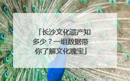长沙文化遗产知多少？一组数据带你了解文化瑰宝