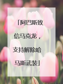 阿巴斯致信马克龙，支持解除哈马斯武装