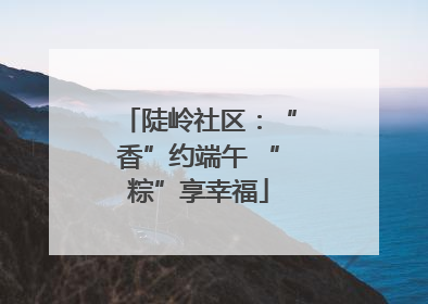 陡岭社区：“香”约端午 “粽”享幸福