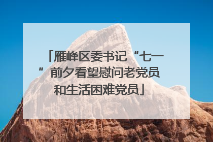 雁峰区委书记“七一”前夕看望慰问老党员和生活困难党员