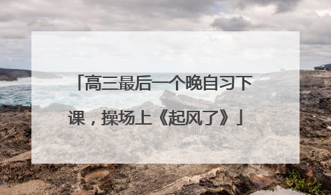 高三最后一个晚自习下课，操场上《起风了》