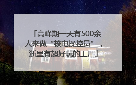 高峰期一天有500余人来做“核电操控员”，浙里有超好玩的工厂