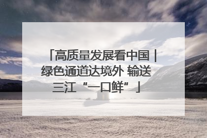 高质量发展看中国｜绿色通道达境外 输送三江“一口鲜”