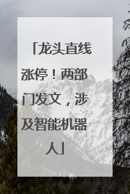 龙头直线涨停！两部门发文，涉及智能机器人