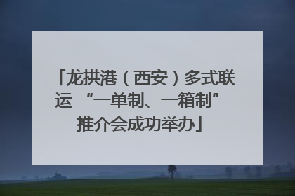 龙拱港（西安）多式联运 “一单制、一箱制” 推介会成功举办