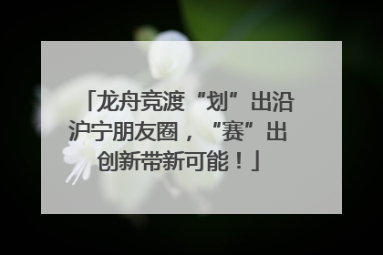 龙舟竞渡“划”出沿沪宁朋友圈，“赛”出创新带新可能！