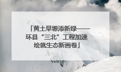 黄土旱塬添新绿——环县“三北”工程加速绘就生态新画卷