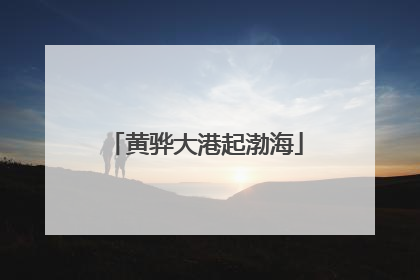 黄骅大港起渤海