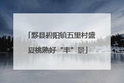 黟县碧阳镇五里村盛夏桃熟好“丰”景