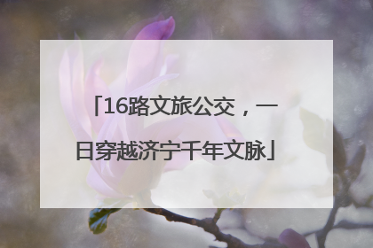 16路文旅公交，一日穿越济宁千年文脉
