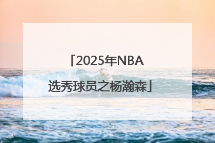 2025年NBA选秀球员之杨瀚森
