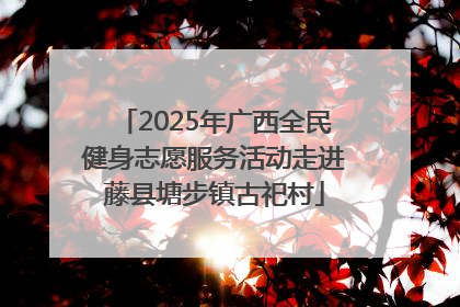 2025年广西全民健身志愿服务活动走进藤县塘步镇古祀村