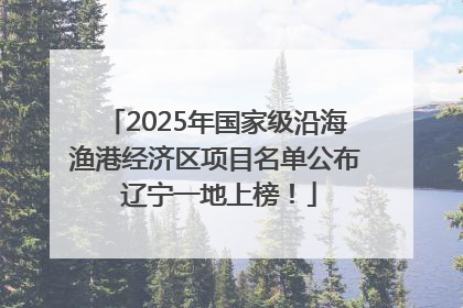 2025年国家级沿海渔港经济区项目名单公布 辽宁一地上榜！