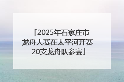 2025年石家庄市龙舟大赛在太平河开赛 20支龙舟队参赛