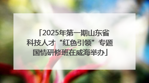 2025年第一期山东省科技人才“红色引领”专题国情研修班在威海举办