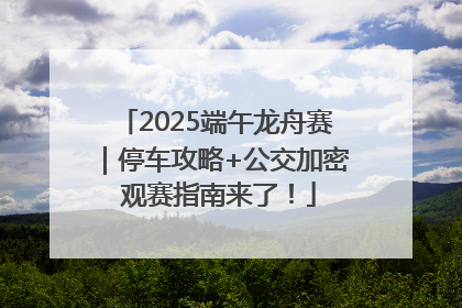 2025端午龙舟赛｜停车攻略+公交加密 观赛指南来了！