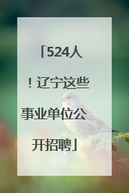 524人！辽宁这些事业单位公开招聘