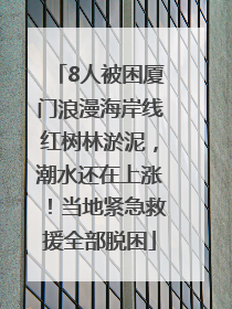 8人被困厦门浪漫海岸线红树林淤泥，潮水还在上涨！当地紧急救援全部脱困