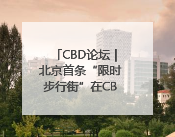 CBD论坛｜北京首条“限时步行街”在CBD商圈开街