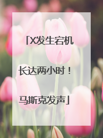 X发生宕机长达两小时！马斯克发声